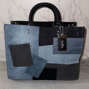 Coach Rogue Bag With Repurposed Denim Patchwork $950 Retail